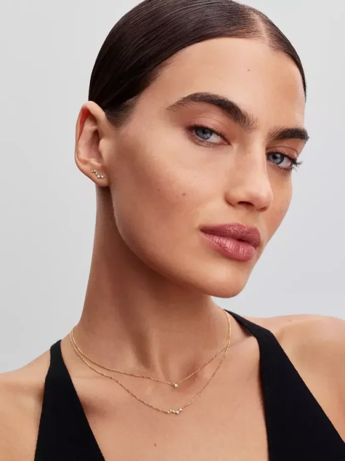 Pandora Era Ohrringe mit im Labor gezüchteten Diamanten in Tropfenform, 0,17 ct insgesamt, 14 Karat Gold