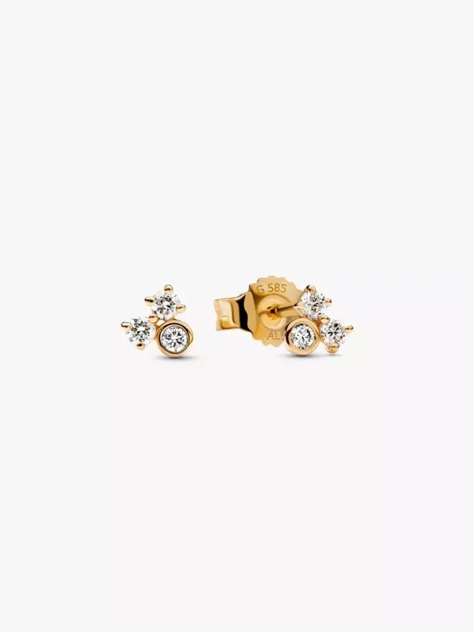Pandora Lab-Grown Diamonds-Ohrringe mit im Labor gezüchteten Diamanten, 0,19 Karat insgesamt, 14 Karat Gold Pandora Lab-Grown Diamonds-Ohrringe mit im Labor gezüchteten Diamanten, 0,19 Karat insgesamt, 14 Karat Gold