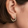 Pandora Lab-Grown Diamonds Ohrringe mit Pavé aus im Labor gezüchteten Diamanten, offener Kreis, 0,54 Karat insgesamt, 14 Karat vergoldet Pandora Lab-Grown Diamonds Ohrringe mit Pavé aus im Labor gezüchteten Diamanten, offener Kreis, 0,54 Karat insgesamt, 14 Karat vergoldet