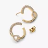 Pandora Lab-Grown Diamonds Ohrringe mit Pavé aus im Labor gezüchteten Diamanten, offener Kreis, 0,54 Karat insgesamt, 14 Karat vergoldet Pandora Lab-Grown Diamonds Ohrringe mit Pavé aus im Labor gezüchteten Diamanten, offener Kreis, 0,54 Karat insgesamt, 14 Karat vergoldet