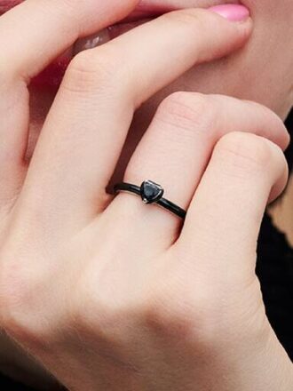 Pandora ME Black Chakra Heart Ring – Sterlingsilber