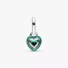 Pandora ME Green Chakra Herz Mini-Dangle Charm aus Sterlingsilber