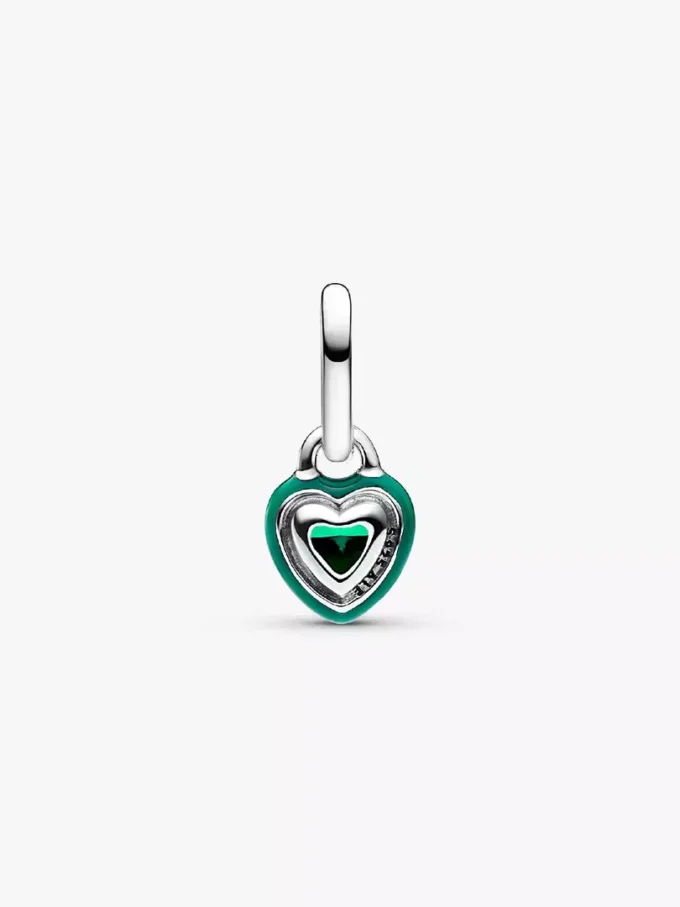 Pandora ME Green Chakra Herz Mini-Dangle Charm aus Sterlingsilber