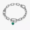 Pandora ME Green Chakra Herz Mini-Dangle Charm aus Sterlingsilber