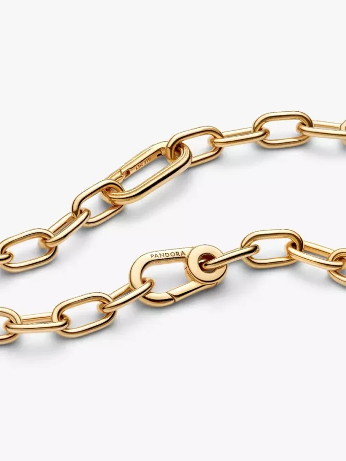 Pandora ME Halskette mit kleinen Gliedern, 14 Karat vergoldet Pandora ME Halskette mit kleinen Gliedern, 14 Karat vergoldet