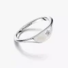 Pandora ME Halved Enamel Signet Ring aus Sterlingsilber