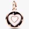 Pandora ME Hearts Medaillon-Charm – 14 Karat Roségold-Beschichtung