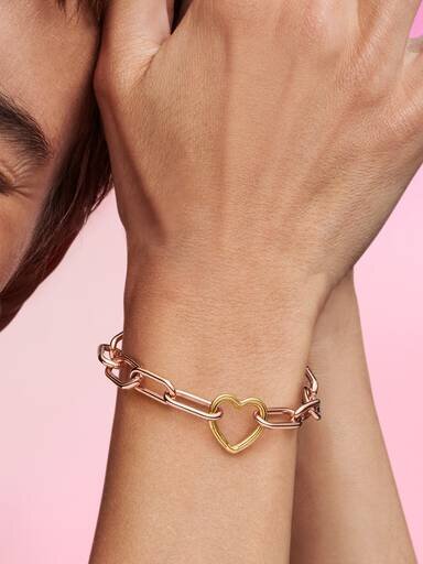 Pandora ME Herz-Glied zum Öffnen – 14 Karat vergoldet Pandora ME Herz-Glied zum Öffnen – 14 Karat vergoldet