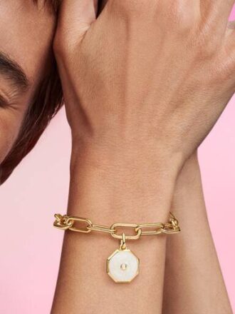 Pandora ME Lucky Horseshoe Medallion Charm – 14 Karat vergoldet