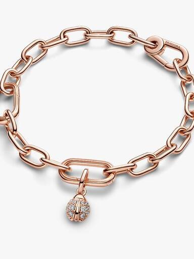 Pandora ME Lucky Ladybird Mini Dangle Charm – 14 Karat Roségold-Beschichtung Pandora ME Lucky Ladybird Mini Dangle Charm – 14 Karat Roségold-Beschichtung