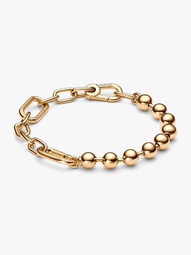 Pandora ME Metallperlen- und Gliederkettenarmband – 14 Karat vergoldet Pandora ME Metallperlen- und Gliederkettenarmband – 14 Karat vergoldet
