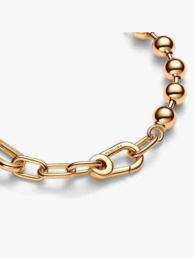 Pandora ME Metallperlen- und Gliederkettenarmband – 14 Karat vergoldet Pandora ME Metallperlen- und Gliederkettenarmband – 14 Karat vergoldet