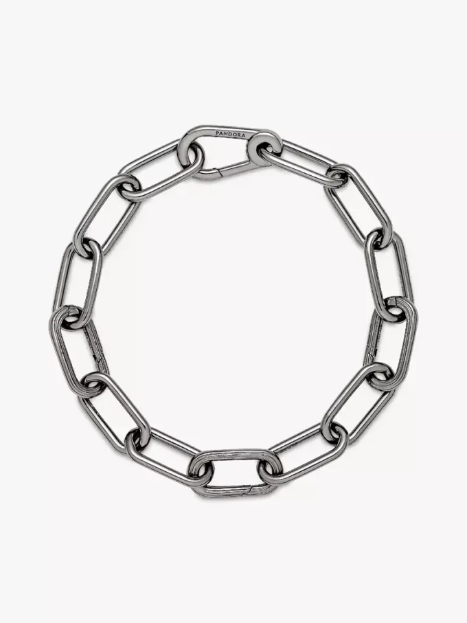 Pandora ME Mittelglied-Kettenarmband mit Rutheniumbeschichtung