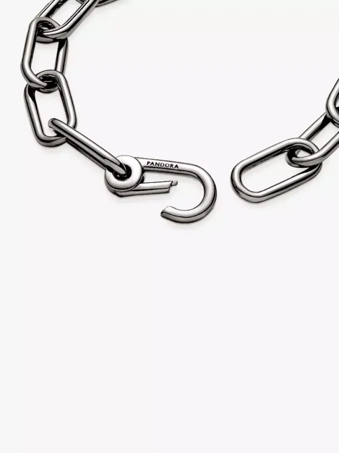 Pandora ME Mittelglied-Kettenarmband mit Rutheniumbeschichtung