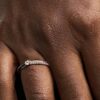 Pandora ME Pavé & Black Dual Ring – 14 Karat Roségold-Beschichtung