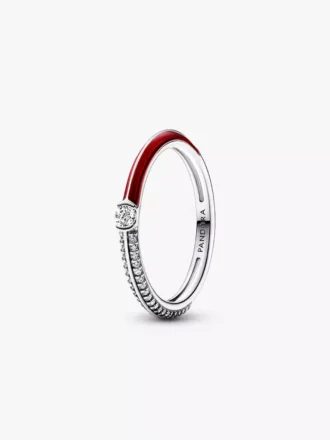 Endgültiger Verkauf – Pandora ME Pavé & Red Dual Ring aus Sterlingsilber Endgültiger Verkauf – Pandora ME Pavé & Red Dual Ring aus Sterlingsilber