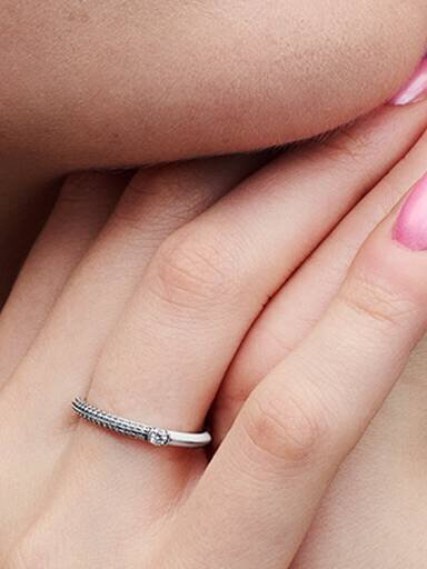 Pandora ME Pavé & Red Dual Ring – Sterlingsilber Pandora ME Pavé & Red Dual Ring – Sterlingsilber