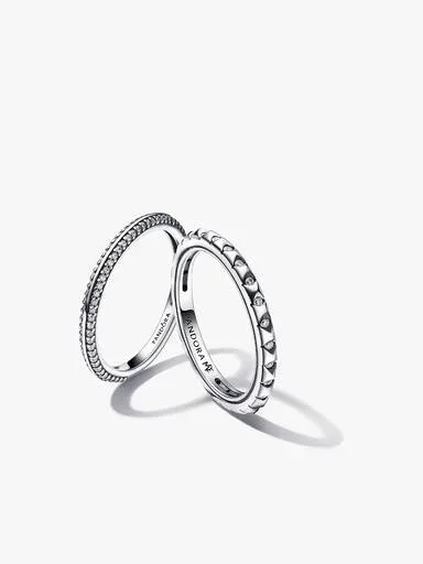 Pandora ME Pyramiden- & Pavé-Ring-Set – 2er-Set Pandora ME Pyramiden- & Pavé-Ring-Set – 2er-Set