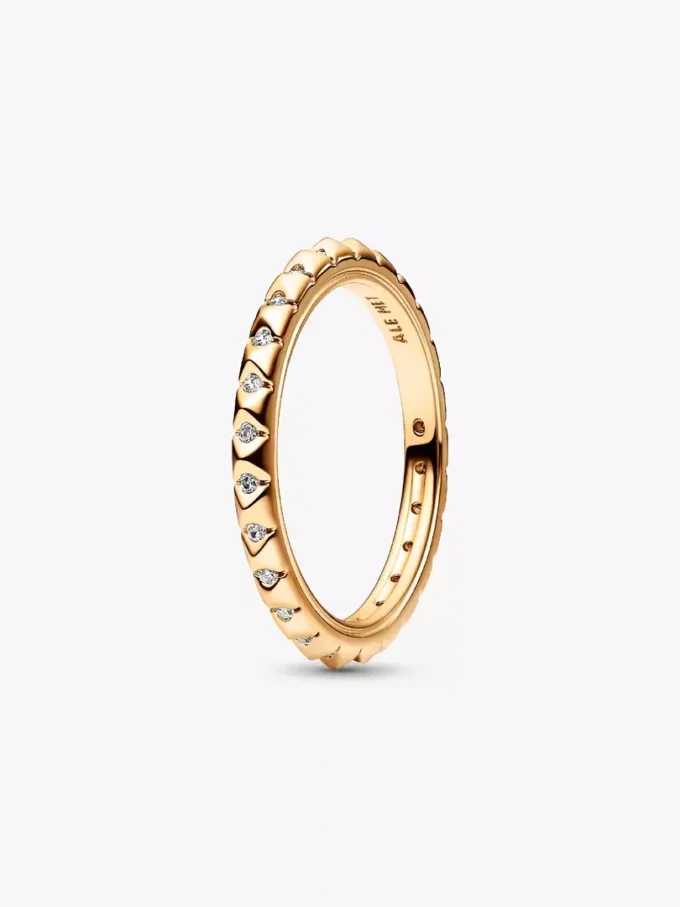 Pandora ME Pyramidenring, 14 Karat vergoldet