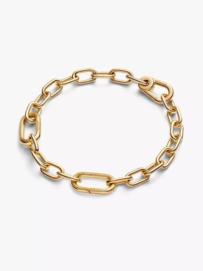 Pandora ME rechteckiges, aufklappbares Glied, 14 Karat vergoldet Pandora ME rechteckiges, aufklappbares Glied, 14 Karat vergoldet