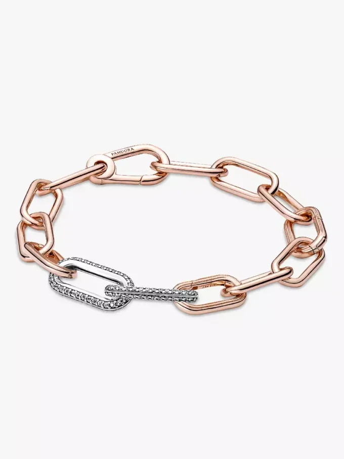 Pandora ME Styling Pavé Doppelglied aus Sterlingsilber