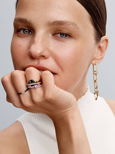 Pandora ME Texture & Stones Ring – 14 Karat vergoldet Pandora ME Texture & Stones Ring – 14 Karat vergoldet