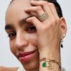 Pandora ME Texture & Stones Ring – 14 Karat vergoldet Pandora ME Texture & Stones Ring – 14 Karat vergoldet