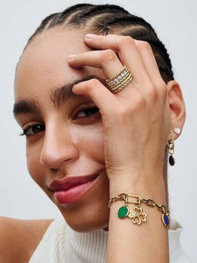 Pandora ME Texture & Stones Ring – 14 Karat vergoldet Pandora ME Texture & Stones Ring – 14 Karat vergoldet
