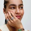 Pandora Moments Braunes, doppelt geflochtenes Lederarmband – Sterlingsilber