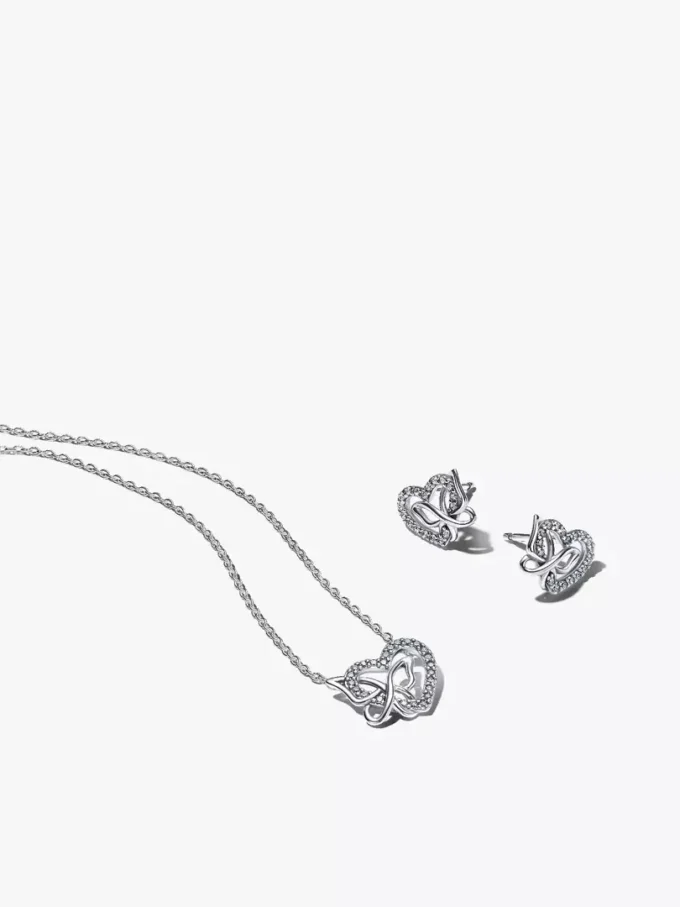 Pandora Moments „Entwined Heart & Butterfly“ Geschenkset, 2er-Set