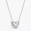 Halskette mit verschlungenem Herz- und Schmetterlingsanhänger aus Sterlingsilber Halskette mit verschlungenem Herz- und Schmetterlingsanhänger aus Sterlingsilber