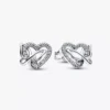 Ohrringe mit verschlungenem Herz und Schmetterling aus Sterlingsilber Ohrringe mit verschlungenem Herz und Schmetterling aus Sterlingsilber