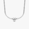 Pandora Moments Herzverschluss-Snake Chain – Sterlingsilber
