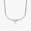 Pandora Moments Herzverschluss-Snake Chain – Sterlingsilber