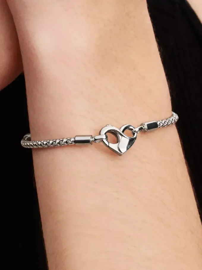 Pandora Moments Kettenarmband mit Nieten aus Sterlingsilber