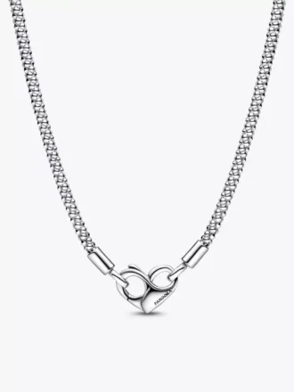 Pandora Moments Halskette mit Nieten und Herz-Dangle-Set, 2er-Set