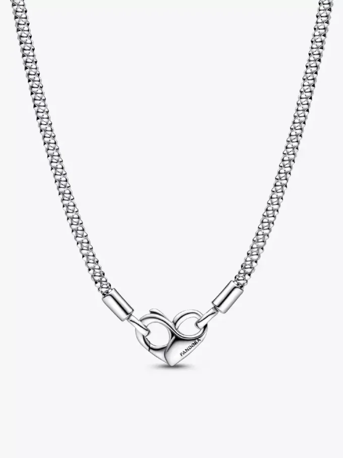 Pandora Moments Halskette mit Nieten und Herz-Dangle-Set, 2er-Set Pandora Moments Halskette mit Nieten und Herz-Dangle-Set, 2er-Set