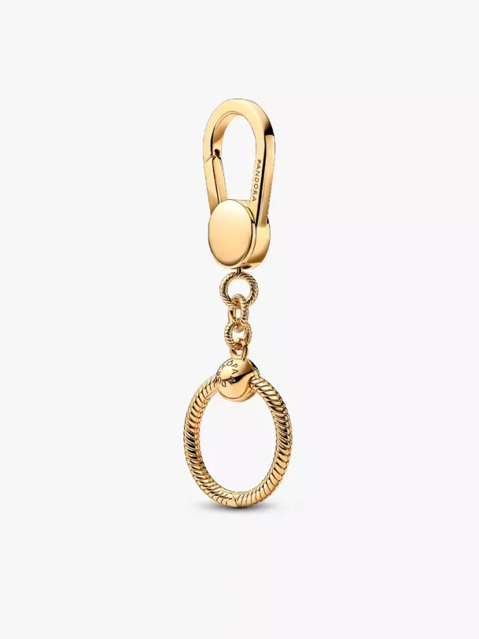 Pandora Moments kleiner Taschen-Charm-Halter, 14 Karat vergoldet Pandora Moments kleiner Taschen-Charm-Halter, 14 Karat vergoldet