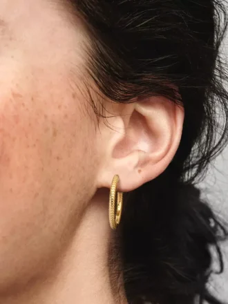 Pandora Moments Ohrringe, 14 Karat vergoldet