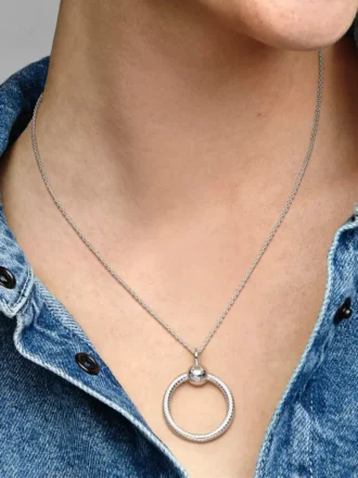 Pandora Moments Small O Pendant aus Sterlingsilber