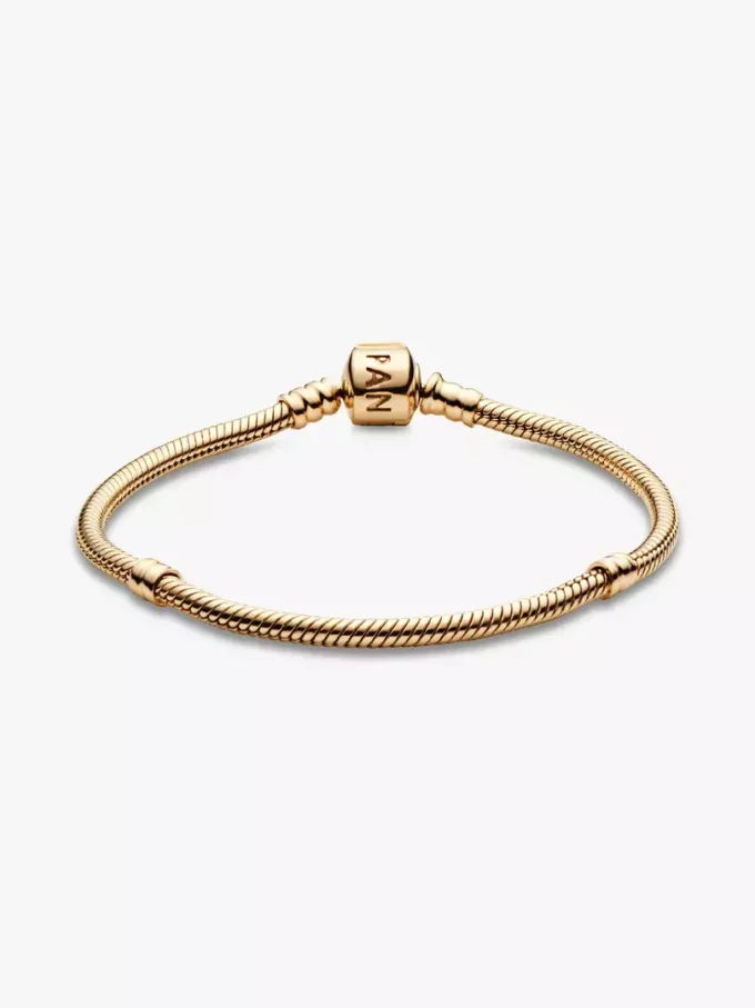 Pandora Moments Snake Chain-Armband 14 Karat Gold
