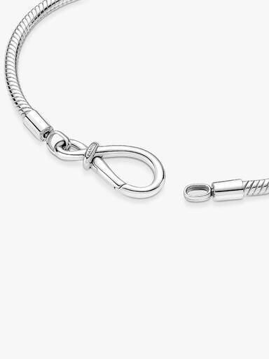 Pandora Moments Snake Chain Armband mit Unendlichkeitsknoten – Sterlingsilber Pandora Moments Snake Chain Armband mit Unendlichkeitsknoten – Sterlingsilber