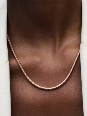 Pandora Moments Snake Chain mit 14-karätiger Roségoldbeschichtung