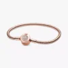 Pandora Moments Sparkling Crown O Snake Chain-Armband, 14 Karat Roségold-Beschichtung Pandora Moments Sparkling Crown O Snake Chain-Armband, 14 Karat Roségold-Beschichtung