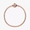 Pandora Moments Sparkling Crown O Snake Chain-Armband, 14 Karat Roségold-Beschichtung Pandora Moments Sparkling Crown O Snake Chain-Armband, 14 Karat Roségold-Beschichtung