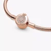 Pandora Moments Sparkling Crown O Snake Chain-Armband, 14 Karat Roségold-Beschichtung Pandora Moments Sparkling Crown O Snake Chain-Armband, 14 Karat Roségold-Beschichtung