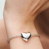 Pandora Moments Studded Chain Slider Armband – Sterlingsilber Pandora Moments Studded Chain Slider Armband – Sterlingsilber