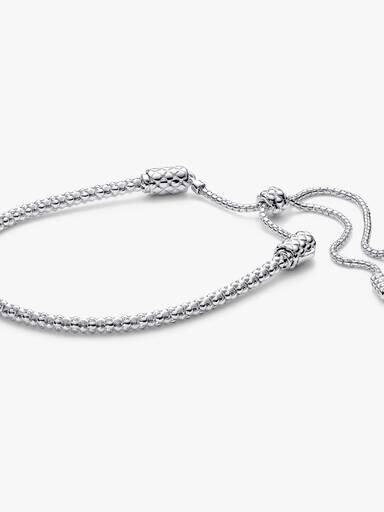 Pandora Moments Studded Chain Slider Armband – Sterlingsilber Pandora Moments Studded Chain Slider Armband – Sterlingsilber
