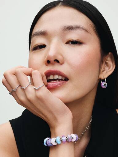 Pandora Moments Studded Chain Slider Armband – Sterlingsilber Pandora Moments Studded Chain Slider Armband – Sterlingsilber