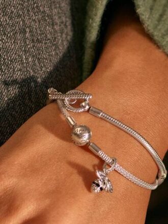 Pandora Moments T-Bar-Snake Chain-Armband – Sterlingsilber Pandora Moments T-Bar-Snake Chain-Armband – Sterlingsilber